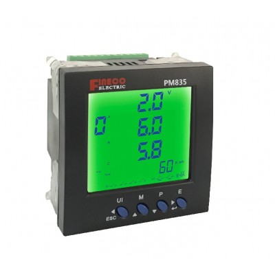 PM835 96*96mm 3 Phase Digital Power Analyzer, Multi-function Power meter, Modbus RS485