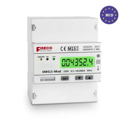 EM415-Mod 230V 10(100)A MID approved price of watt meter electric Meter Reading Instrument