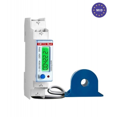 EM115-Mod-PO MID approved LCD display single phase bi-directional analog kwh meter