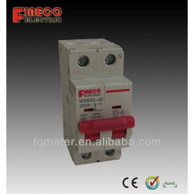 C63-80A Single phase Smart MCB switch used with Prepaid Energy meter