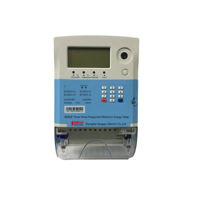 EM19 prepaid electricity meter three phase PLC prepaid energy meter